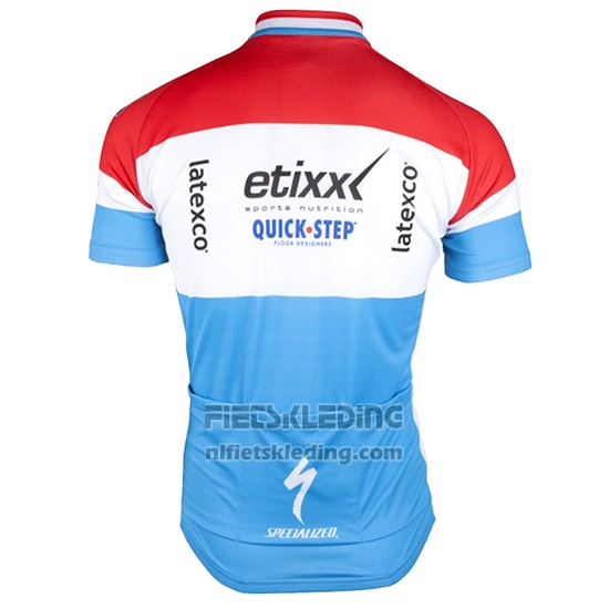 2017 Fietskleding Etixx Quick Step Kampioen Luxemburg Korte Mouwen en Koersbroek